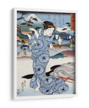 Mujer Japonesa (1830) Grabado en Madera Clásico - Keisai Eisen | Cuadro decorativo de Canvas Lab