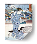 Mujer Japonesa (1830) Grabado en Madera Clásico - Keisai Eisen | Cuadro decorativo de Canvas Lab