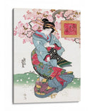 Mujer japonesa (1828) grabado en madera vintage - Keisai Eisen | Cuadro decorativo de Canvas Lab