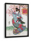 Mujer japonesa (1828) grabado en madera vintage - Keisai Eisen | Cuadro decorativo de Canvas Lab