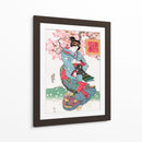 Mujer japonesa (1828) grabado en madera vintage - Keisai Eisen | Cuadro decorativo de Canvas Lab