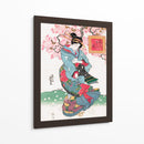 Mujer japonesa (1828) grabado en madera vintage - Keisai Eisen | Cuadro decorativo de Canvas Lab