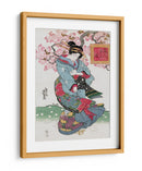 Mujer japonesa (1828) grabado en madera vintage - Keisai Eisen | Cuadro decorativo de Canvas Lab