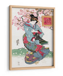 Mujer japonesa (1828) grabado en madera vintage - Keisai Eisen | Cuadro decorativo de Canvas Lab