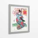 Mujer japonesa (1828) grabado en madera vintage - Keisai Eisen | Cuadro decorativo de Canvas Lab