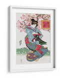 Mujer japonesa (1828) grabado en madera vintage - Keisai Eisen | Cuadro decorativo de Canvas Lab