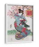 Mujer japonesa (1828) grabado en madera vintage - Keisai Eisen | Cuadro decorativo de Canvas Lab