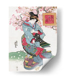 Mujer japonesa (1828) grabado en madera vintage - Keisai Eisen | Cuadro decorativo de Canvas Lab
