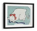 Gato blanco japonés (1863) - Utagawa Hiroshige | Cuadro decorativo de Canvas Lab