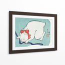 Gato blanco japonés (1863) - Utagawa Hiroshige | Cuadro decorativo de Canvas Lab