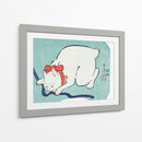 Gato blanco japonés (1863) - Utagawa Hiroshige | Cuadro decorativo de Canvas Lab