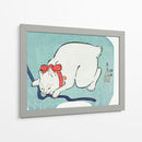 Gato blanco japonés (1863) - Utagawa Hiroshige | Cuadro decorativo de Canvas Lab