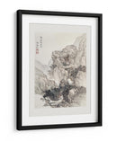 Ilustración vintage de un paisaje rocoso japonés con borde - Ko Fuyo | Cuadro decorativo de Canvas Lab