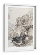 Paisaje rocoso japonés, ilustración vintage - Ko Fuyo | Cuadro decorativo de Canvas Lab