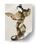 Bailarina japonesa (siglo XVII) pintura vintage - Unknown | Cuadro decorativo de Canvas Lab