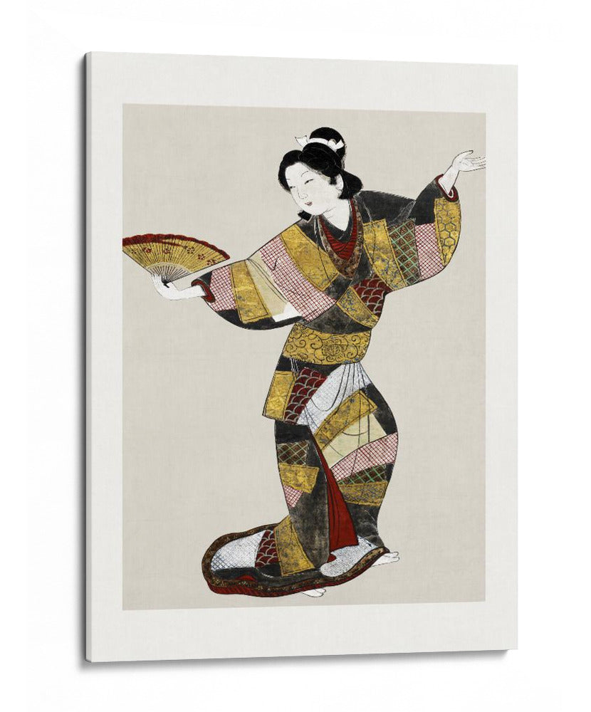 Bailarina japonesa (siglo XVII) Borde de pintura vintage - Unknown | Cuadro decorativo de Canvas Lab