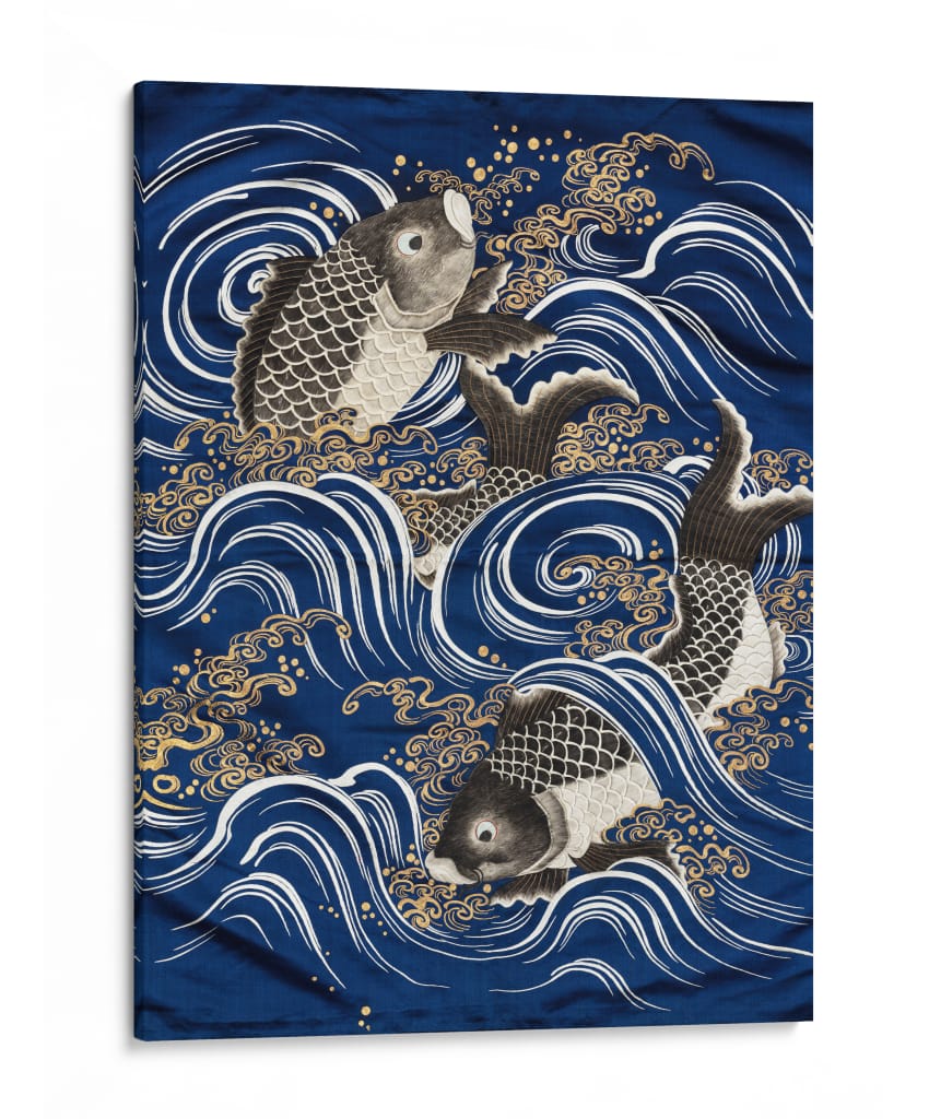 Carpa en olas durante el período Meiji I - Unknown | Cuadro decorativo de Canvas Lab
