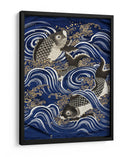 Carpa en olas durante el período Meiji - Unknown | Cuadro decorativo de Canvas Lab