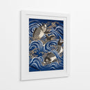 Carpa en olas durante el período Meiji I - Unknown | Cuadro decorativo de Canvas Lab
