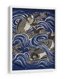 Carpa en olas durante el período Meiji - Unknown | Cuadro decorativo de Canvas Lab