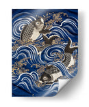 Carpa en olas durante el período Meiji I - Unknown | Cuadro decorativo de Canvas Lab
