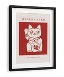Maneki-Neko Gato Rojo - KsanaKalpa | Cuadro decorativo de Canvas Lab