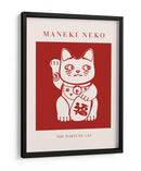 Maneki-Neko Gato Rojo - KsanaKalpa | Cuadro decorativo de Canvas Lab