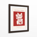 Maneki-Neko Gato Rojo - KsanaKalpa | Cuadro decorativo de Canvas Lab