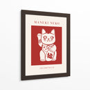 Maneki-Neko Gato Rojo - KsanaKalpa | Cuadro decorativo de Canvas Lab