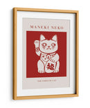 Maneki-Neko Gato Rojo - KsanaKalpa | Cuadro decorativo de Canvas Lab