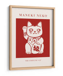 Maneki-Neko Gato Rojo - KsanaKalpa | Cuadro decorativo de Canvas Lab