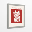 Maneki-Neko Gato Rojo - KsanaKalpa | Cuadro decorativo de Canvas Lab
