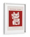 Maneki-Neko Gato Rojo - KsanaKalpa | Cuadro decorativo de Canvas Lab