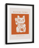 Maneki-neko Gato Naranja - KsanaKalpa | Cuadro decorativo de Canvas Lab