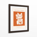 Maneki-neko Gato Naranja - KsanaKalpa | Cuadro decorativo de Canvas Lab