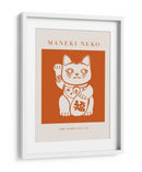 Maneki-neko Gato Naranja - KsanaKalpa | Cuadro decorativo de Canvas Lab