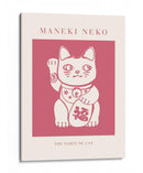 Maneki-neko Gato Rosa - KsanaKalpa | Cuadro decorativo de Canvas Lab