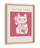 Maneki-neko Gato Rosa - KsanaKalpa | Cuadro decorativo de Canvas Lab