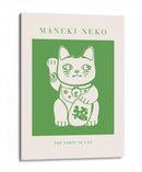 Maneki-neko Gato Verde - KsanaKalpa | Cuadro decorativo de Canvas Lab