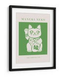 Maneki-neko Gato Verde - KsanaKalpa | Cuadro decorativo de Canvas Lab