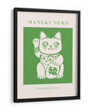 Maneki-neko Gato Verde - KsanaKalpa | Cuadro decorativo de Canvas Lab