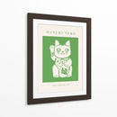 Maneki-neko Gato Verde - KsanaKalpa | Cuadro decorativo de Canvas Lab