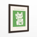 Maneki-neko Gato Verde - KsanaKalpa | Cuadro decorativo de Canvas Lab