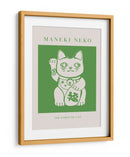 Maneki-neko Gato Verde - KsanaKalpa | Cuadro decorativo de Canvas Lab