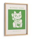 Maneki-neko Gato Verde - KsanaKalpa | Cuadro decorativo de Canvas Lab