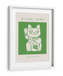 Maneki-neko Gato Verde - KsanaKalpa | Cuadro decorativo de Canvas Lab
