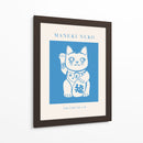 Maneki-neko Gato Azul - KsanaKalpa | Cuadro decorativo de Canvas Lab