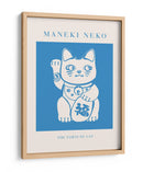 Maneki-neko Gato Azul - KsanaKalpa | Cuadro decorativo de Canvas Lab