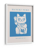 Maneki-neko Gato Azul - KsanaKalpa | Cuadro decorativo de Canvas Lab