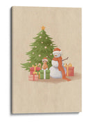 Muñeco de Nieve Y Gato - Xuan Thai | Cuadro decorativo de Canvas Lab